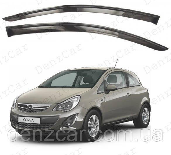 Вітровики Opel D 3d 2006 (на скотчі)\Дефлектори вікон Опель Астра Д купе