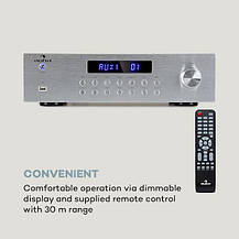 Цифровий ресивер підсилювач звуку Auna AV2-CD850BT, Німеччина, фото 3