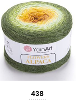 Нитки пряжа для вязания секционная FLOWERS ALPACA YarnArt Ярнарт Фловерс Альпака № 438