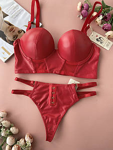 75/80/85С Червоний комплект жіночої нижньої білизни