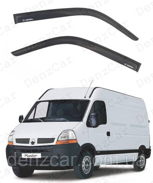 Вітровики Opel Movano 1998-2010 (на скотчі)\Дефлектори вікон Опель Мовано