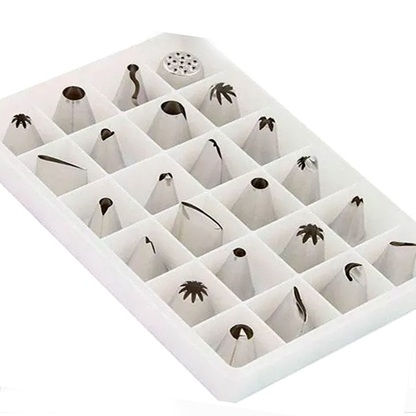 Набір кондитерських насадок для крему, 24 шт., фото 1