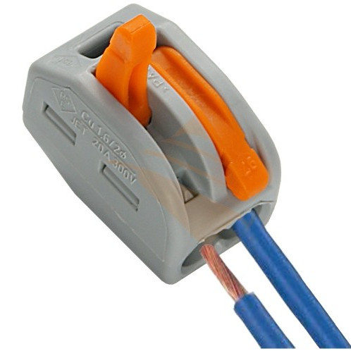 Клемна колодка PCT-212 самозатискна WAGO. Клемa швидкого монтажу 2pin. 32 А 250 V. 0,08-2,5 (4,0) мм2