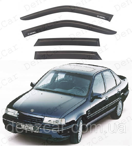 Вітровики Opel Vectra A Sd 1988-1995 (на скотчі)\Дефлектори вікон Опель Вектра А, фото 2