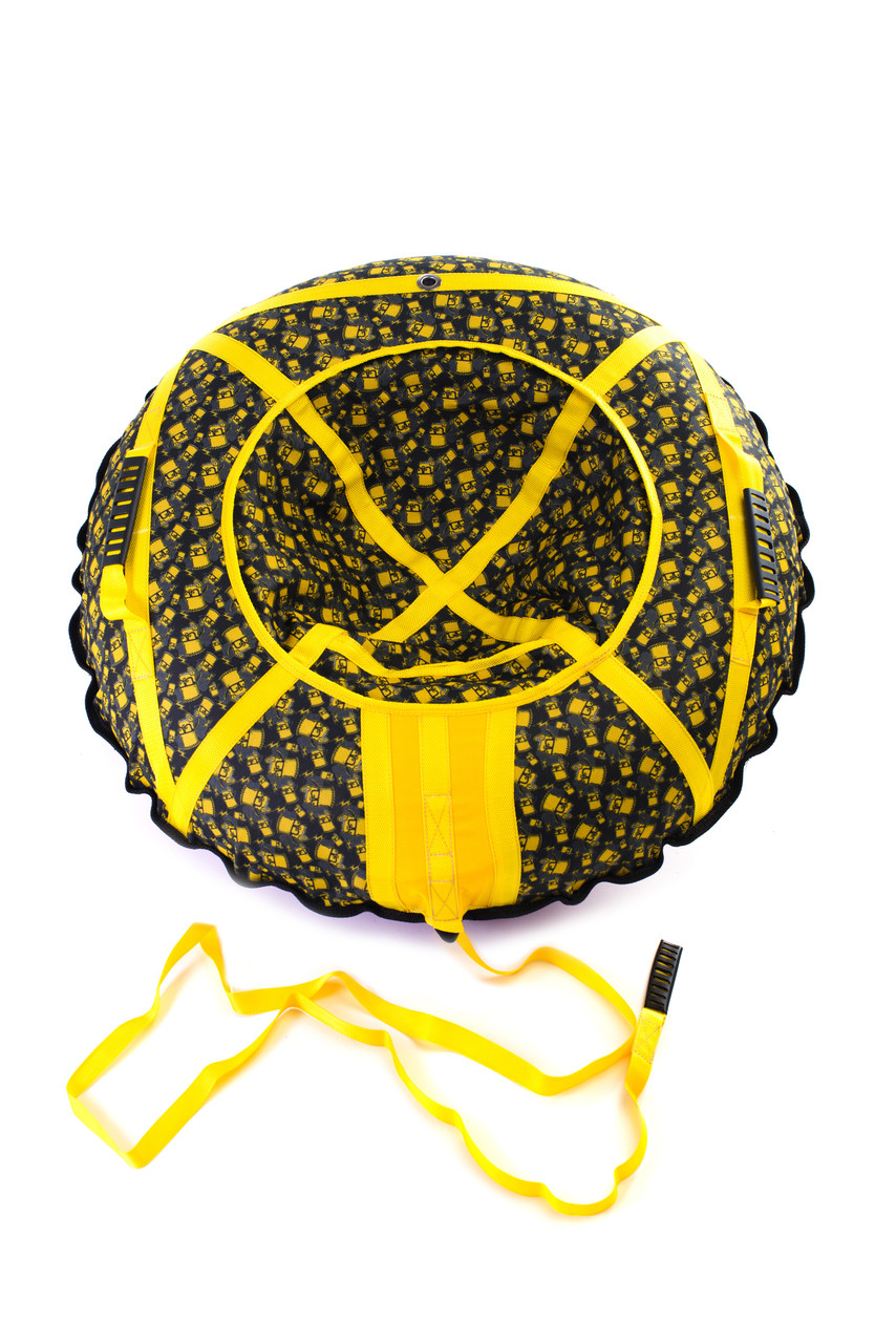 Тюбінг надувні санки, ватрушка діаметр 80 см Помаранчевий-Жовтий