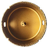 Коронка алмазна вакумна Craft 40 мм з триграннім хвостовиком і напрямним свердлом-кахель, керамограніт, фото 2