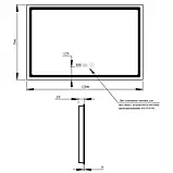 Дзеркало Qtap Mideya 1200х800 (DC-F613) з LED-підсвіткою й антизапотінням QT2078F613W, фото 2