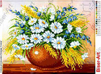 Схема для вишивання бісером 20 x30 "Польові квіти у вазі"