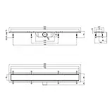 Трап Qtap Dry Tile304-800 лінійний із сухим затвором під плитку 800 мм., фото 2