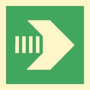 Знак ИМО 01.132 «Направляющая стрелка запасной путь эвакуации» (Символы), (металл, пластик, пленка)