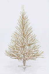 Ялинка штучна - Валерія, 150 см, з 2 частин, білий з золотистим, ПВХ (МВК-150)