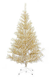 Ялинка штучна - Валерія, 180 см, з 2 частин, металева ніжка, ялинка, білий з золотистим, ПВХ (МВК-180)