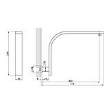 Кронштейн для верхнього душу Qtap Trubice 422NС, фото 2
