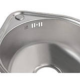 Кухонна мийка Lidz 4539 0,8 мм Micro Decor (LIDZ4539MDEC), фото 6