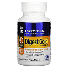 Ферменти та пробіотики Enzymedica "Digest Gold with ATPro" для травлення (90 капсул)