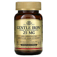 Мягкое железо SOLGAR "Gentle Iron" легкоусвояемое, 25 мг (90 капсул)