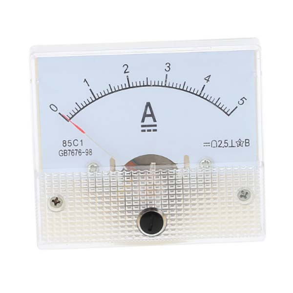 Амперметр панельний 85C1 DC (стрілковий, 5A) із шунтом, фото 1
