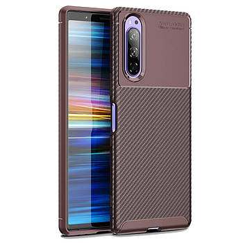 Чохол Carbon Case для Sony Xperia 5 Brown