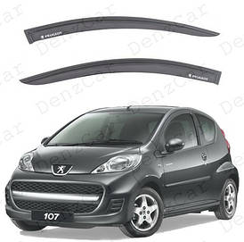 Вітровики Peugeot 107 3d 2005 (на скотчі)\Дефлектори вікон Пежо107