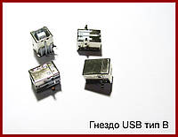 USB гнездо, тип В, DIP-4.