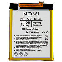 Аккумулятор NB-506 (Li-ion 3.7V 2000mAh) для мобильного телефона Nomi i506 Shine