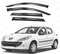 Ветровики Peugeot 206 Sd 2005/Hb 5d 1998 (на скотче)\Дефлекторы окон Пежо 206 хетчбек