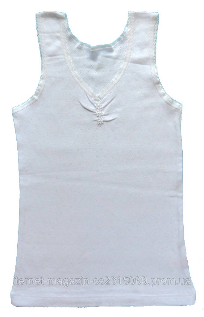 Майка біла для дівчинки, р. 36