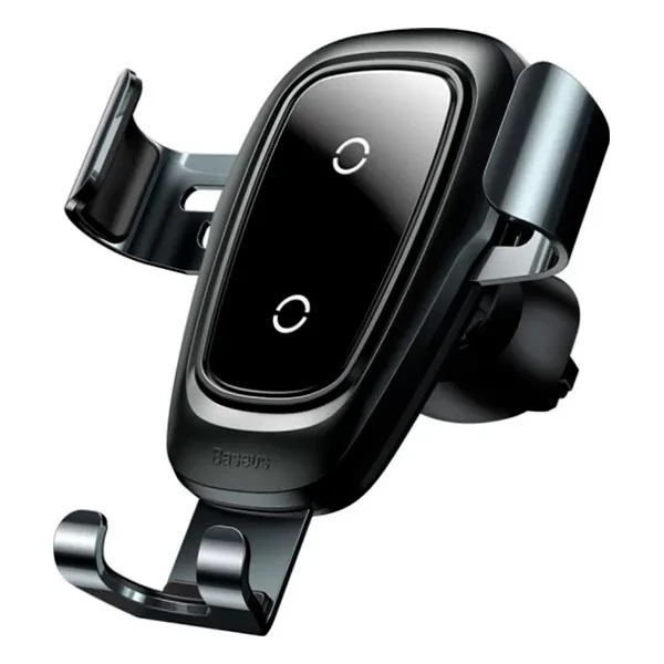 Тримач в авто Baseus Metal Wireless Charger Gravity Car Mount Tarnish Black (WXYL-B0A)