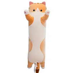М'яка іграшка-подушка Кіт коричневий 50 см