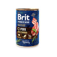 Влажный корм для собак Brit Premium by Nature паштет свиная трахея 400 г