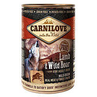 Влажный корм для собак Carnilove (Корнилов) Lamb & Wild Boar паштет для собак ягненок кабан 400 г