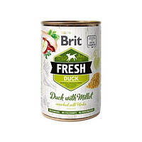 Влажный корм для собак Brit Fresh Duck & Millet утка пшено 400г