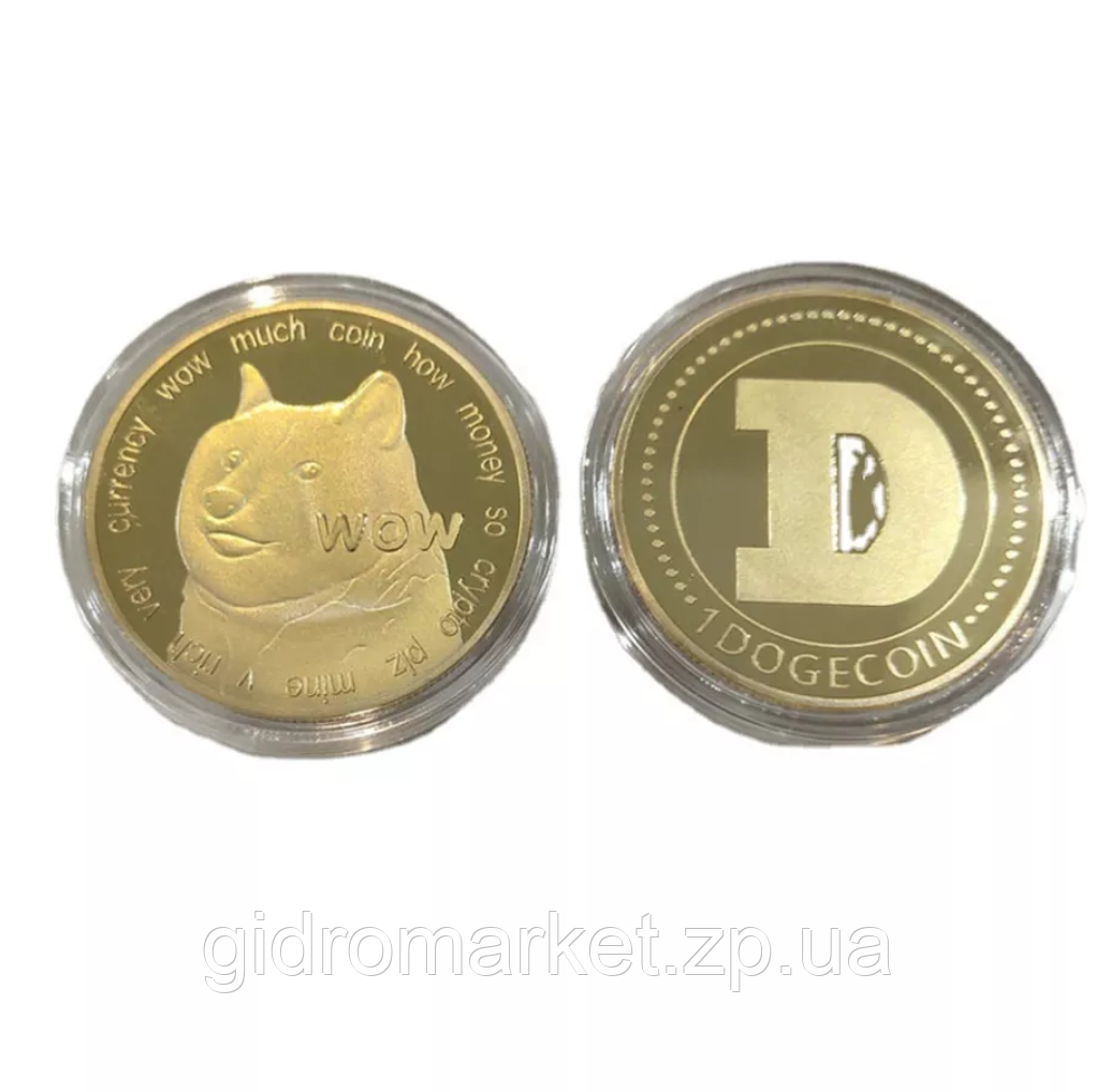 DOGE Сувенірна монета Доги в капсулі колір: золото