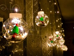 Гірлянда CL54-M Бахрома Шарік із ялинкою, колір мульті, 200LED ламп, 300-60см.