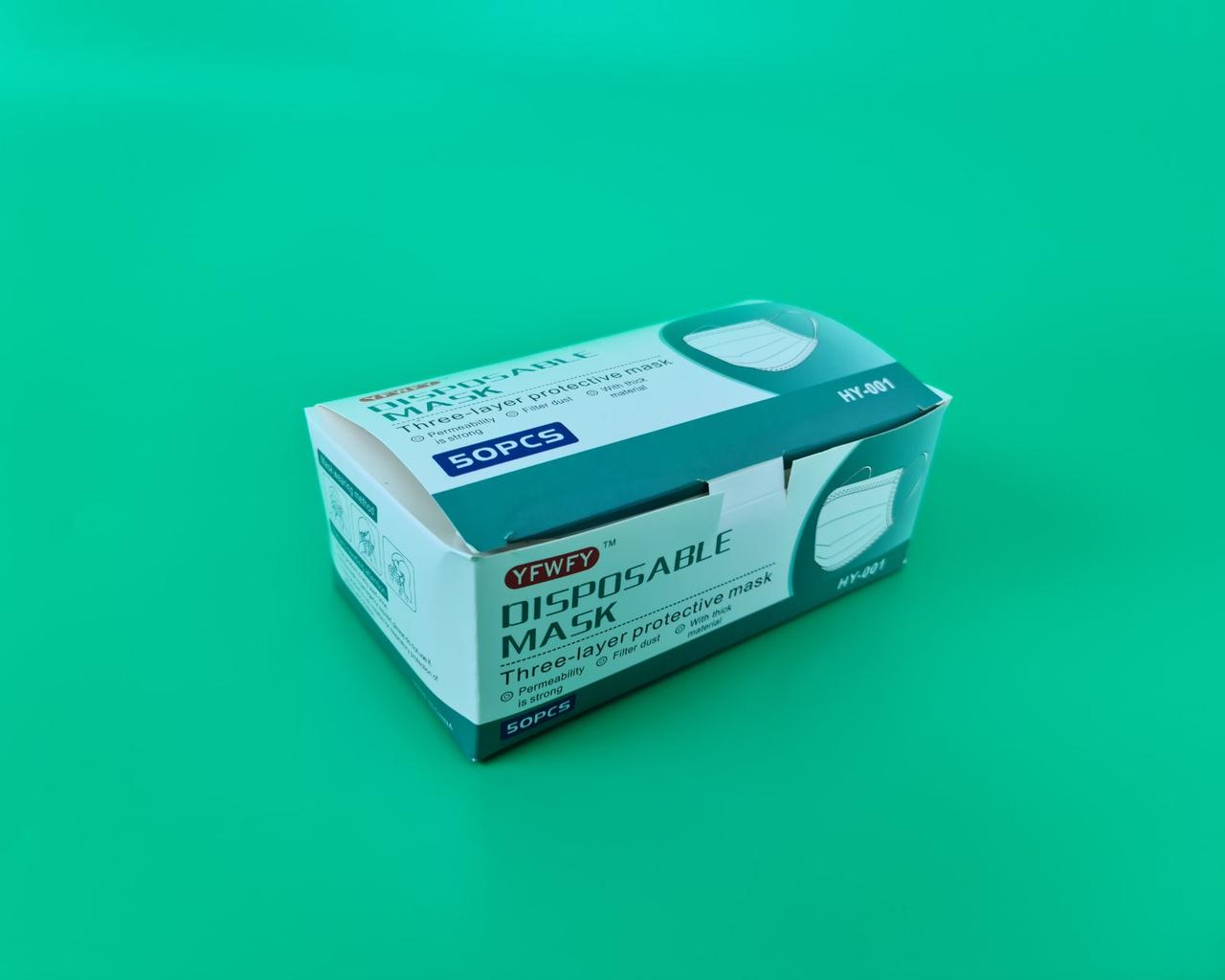 Одноразова маска швеная (50шт) Цех (1 пач.), фото 1