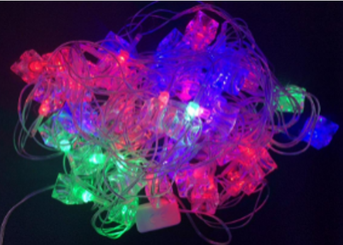 Гірлянда 40L Кубик льоду колір мульті (з перехідником) 5м (40L-5), фото 1