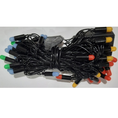 Гірлянда 50L Лампочка велика колір синій (з перехідником) 6м; 40L-6B 1/100, фото 1