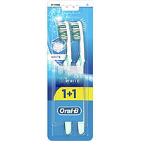 Зубная щетка 22761 ORAL_B 3D White отбеливание. 40 средняя 1+1шт бесплатно