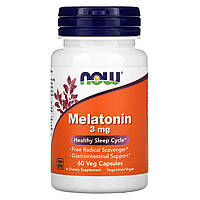 Мелатонін Melatonin Now Foods 3mg 60 капсул