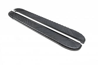 Бокові пороги,підніжки Bosphorus Black (2 шт., алюміній) для мод. Nissan Pathfinder R52 2012↗/2017↗ рр.