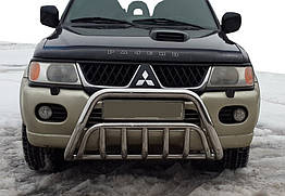 Кенгурятник WT002 для Mitsubishi Pajero Sport 1996-2007 Нержавіюча сталь