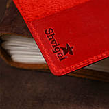Обкладинка на паспорт Shvigel 13959 Crazy Червона шкіряна, фото 10