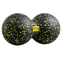 Массажный мяч двойной 4FIZJO EPP DuoBall 12 4FJ0082 Black/Yellow. Мяч для массажа двойной -UkMarket-
