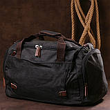 Дорожня сумка текстильна Vintage 20136 Чорна, фото 10
