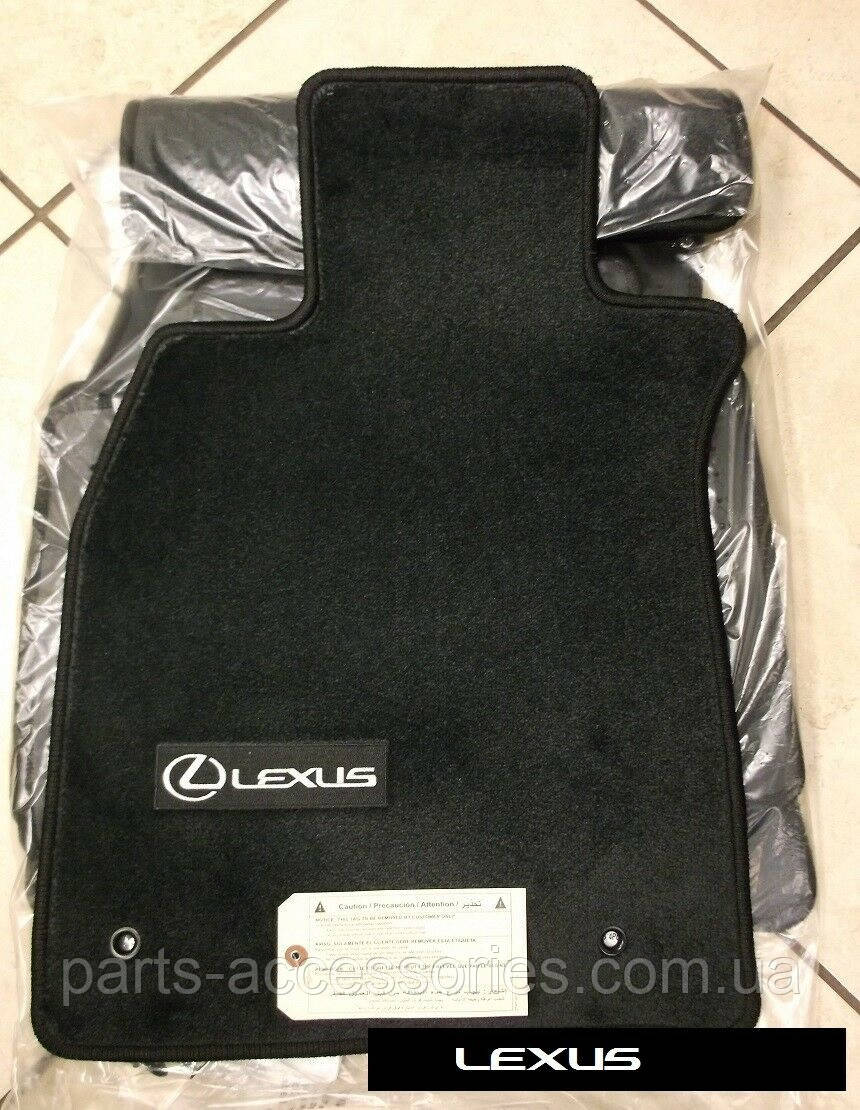 Комплект велюрових килимків для Lexus LS 460 коротка база AWD 2007-2012 килимки килими чорні нові оригінал