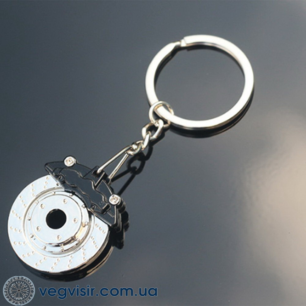 Брелок для автолюбителів металеві гальмівні колодки нерж. сталь автомобіль подарунок