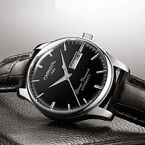 Чоловічий наручний годинник круглий механічна гарантія 12 місяців Carnival Flagman, фото 2