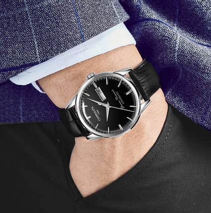 Чоловічий наручний годинник круглий механічна гарантія 12 місяців Carnival Flagman, фото 1