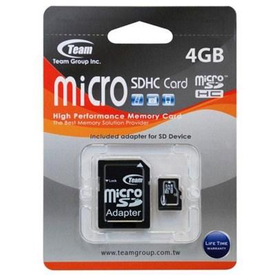 Micro SDHC 4Gb Team class 4 з адаптером, фото 1