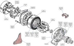 Реле регулятор напруги Газель, ,  2110 з транзистом. ( 241.3772,67.3702-04) (пр-во Європа)